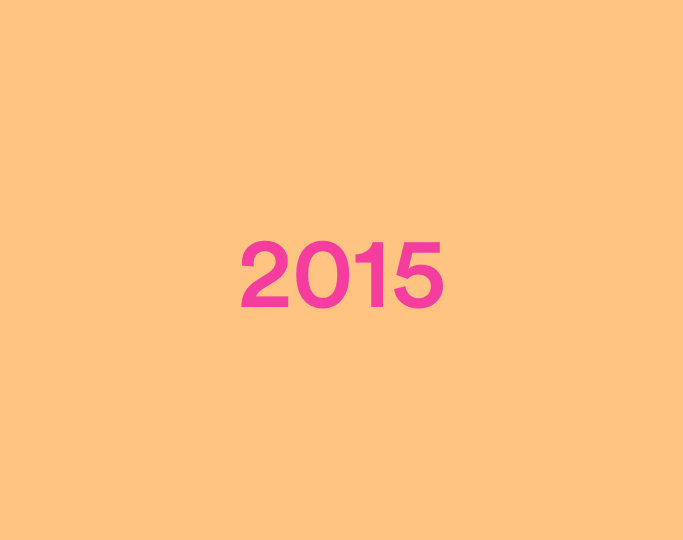 Text that reads: 2015